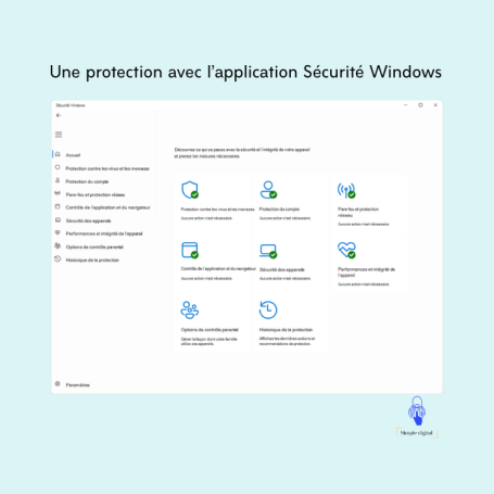 L'application Sécurité windows est une protection intégrée